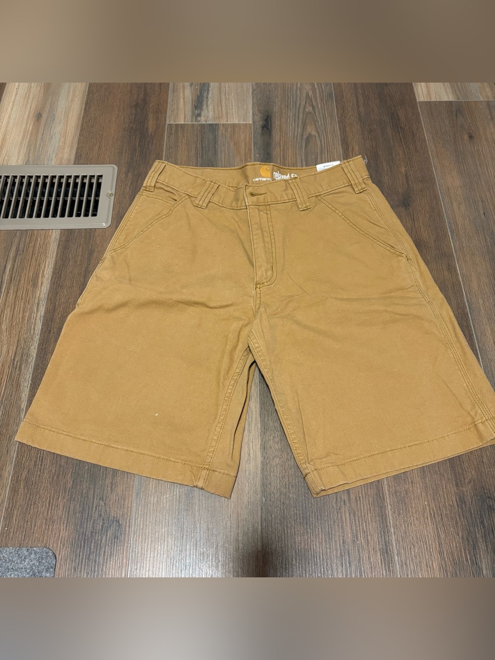 Carhartt Men’s Relaxed Fit 10” Rigby Canvas Cargo Work Stretch Denim Shorts 31”